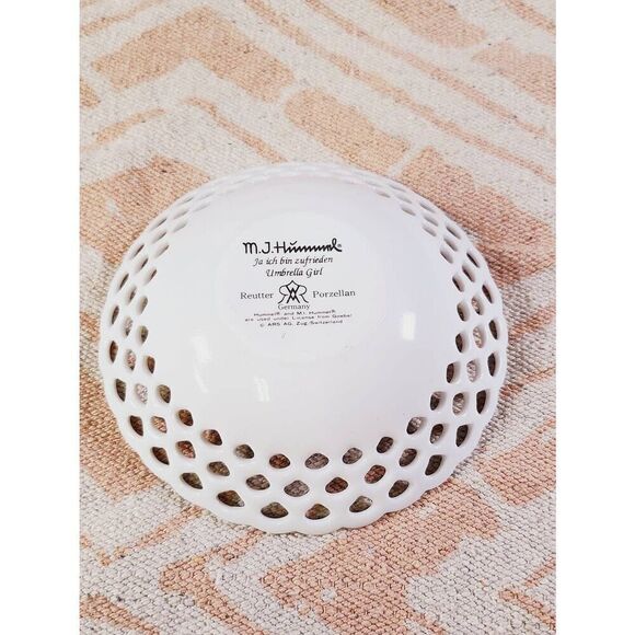 MJ Hummel Porcelain “Umbrella Girl” Trinket Dish - Picture 2 of 3